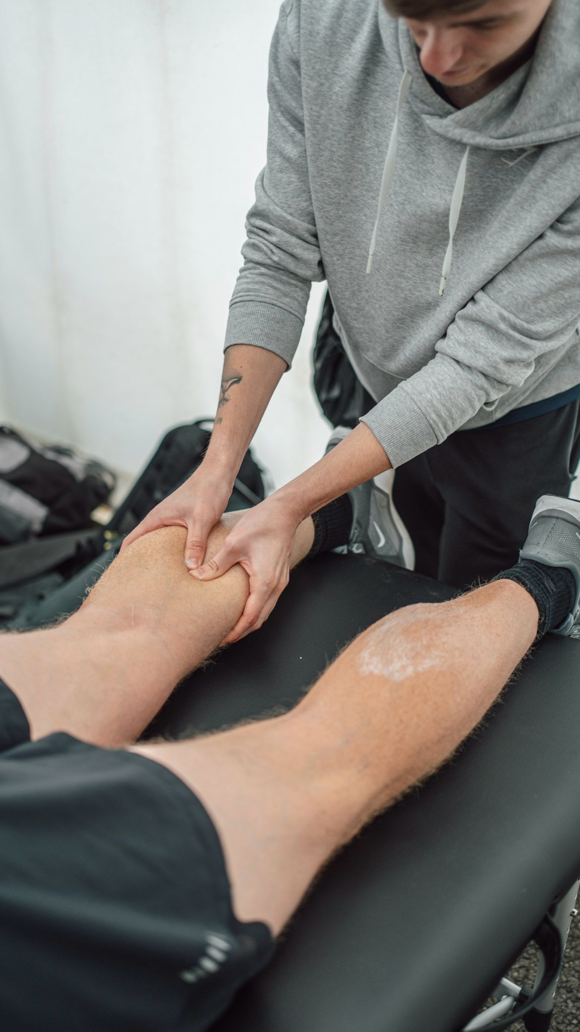 Client completing rehabilitation exercises